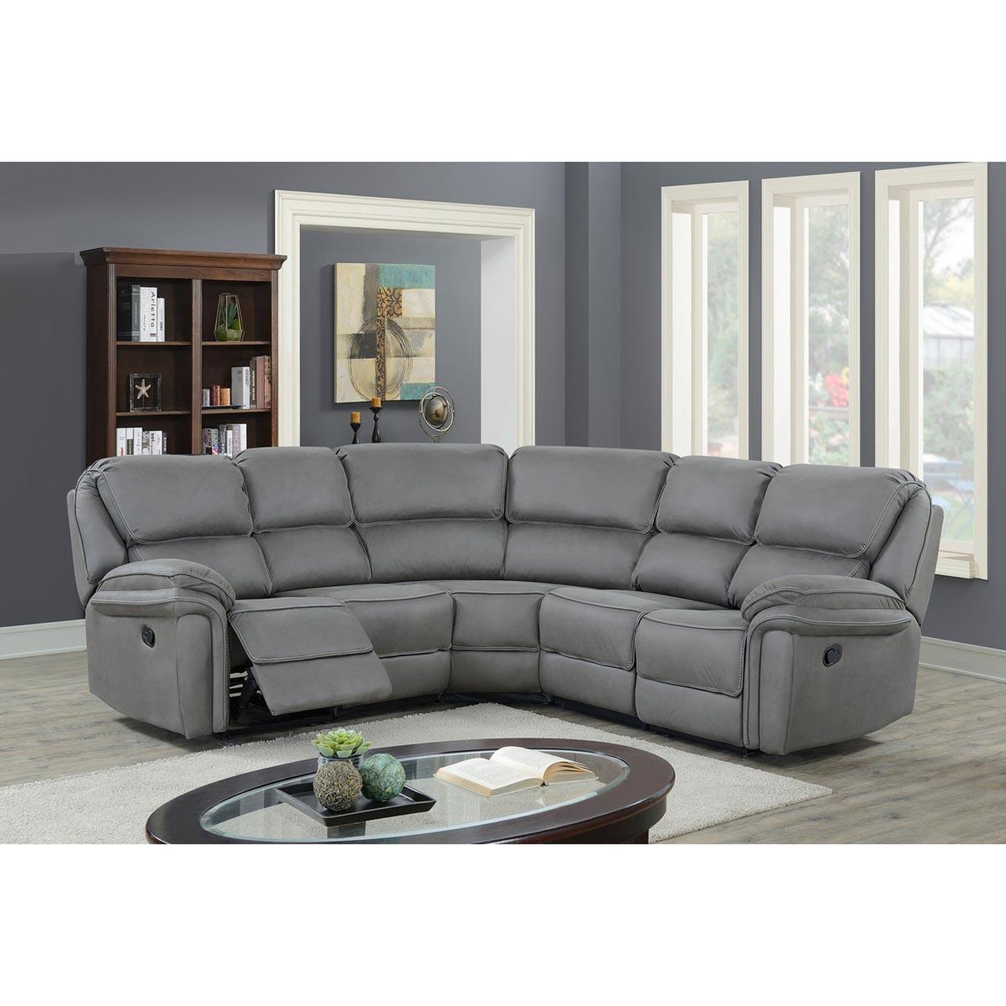 Voir la diapositive 6 : Paris Prix Canapé d'angle de relaxation  saranda  169cm gris