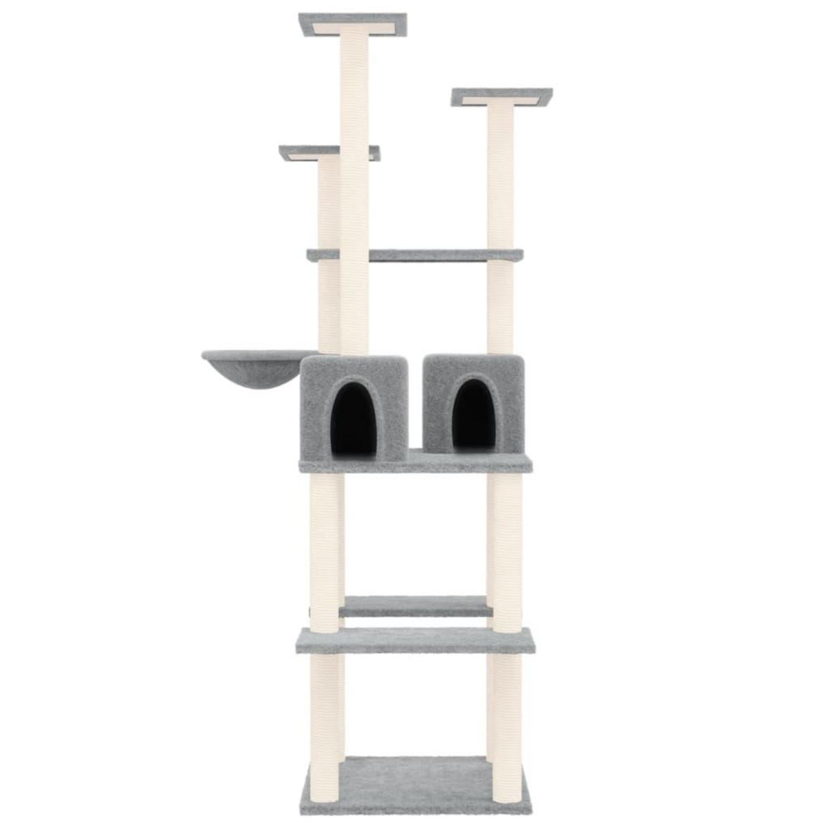 VIDAXL Arbre a chat avec griffoirs en sisal Gris clair 167 cm