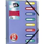 EXACOMPTA Lot de 2 trieurs 24.5x31.5cm - 8 positions - coloris assortis