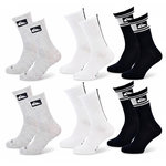 QUIKSILVER Quiksilver Pack de Chaussettes Homme Crew – Lot 6 Paires Regular Lifestyle. Coloris disponibles : Bicolore, Noir, Marron
