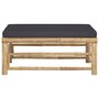 Voir la diapositive 3 : VIDAXL Repose-pied de jardin avec coussin gris fonce Bambou
