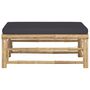 Voir la diapositive 3 : VIDAXL Repose-pied de jardin avec coussin gris fonce Bambou