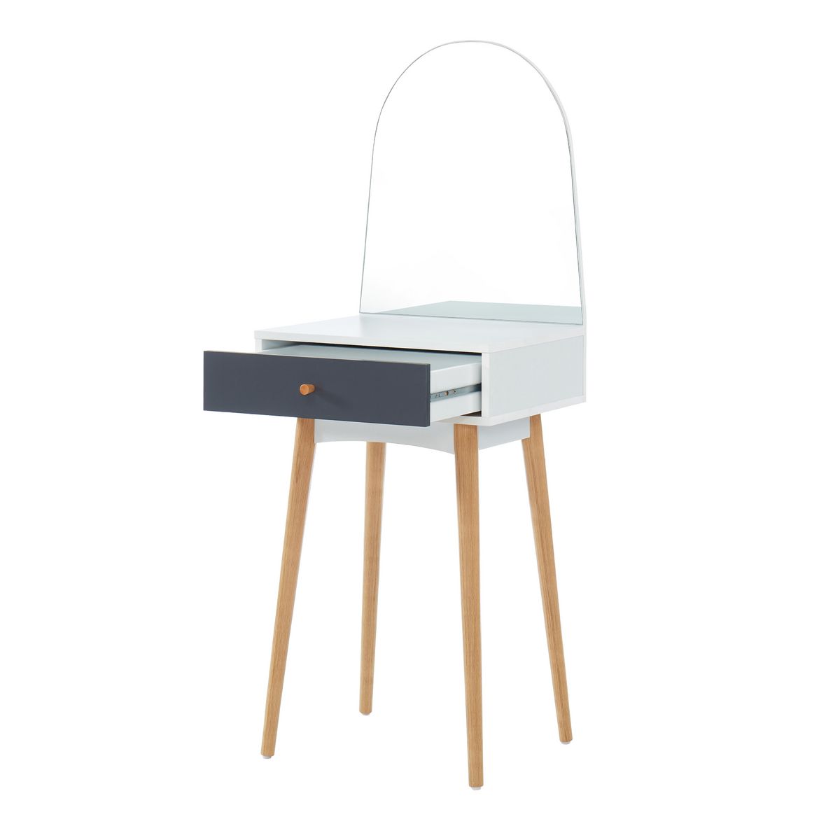 Coiffeuse avec miroir et grand tiroir L 50cm MARIE