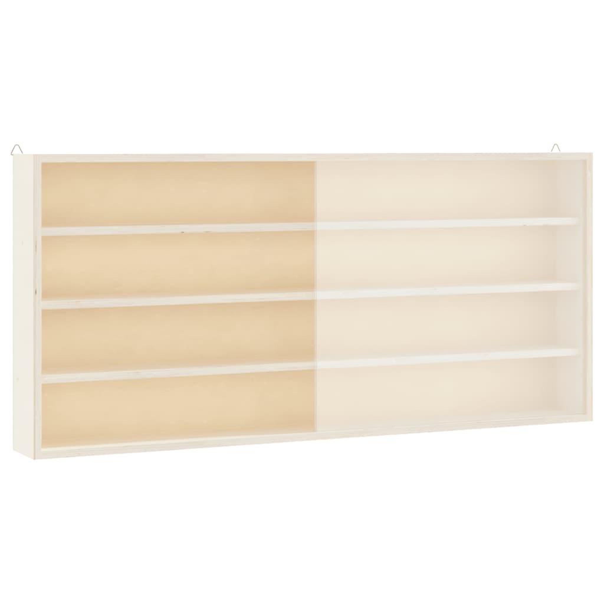 Voir la diapositive 4 : VIDAXL Vitrine de collection en bois avec portes 80x8,5x37 cm