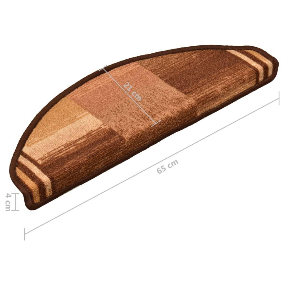 VIDAXL Tapis d'escalier autoadhesifs 5 pcs 65x21x4 cm Marron