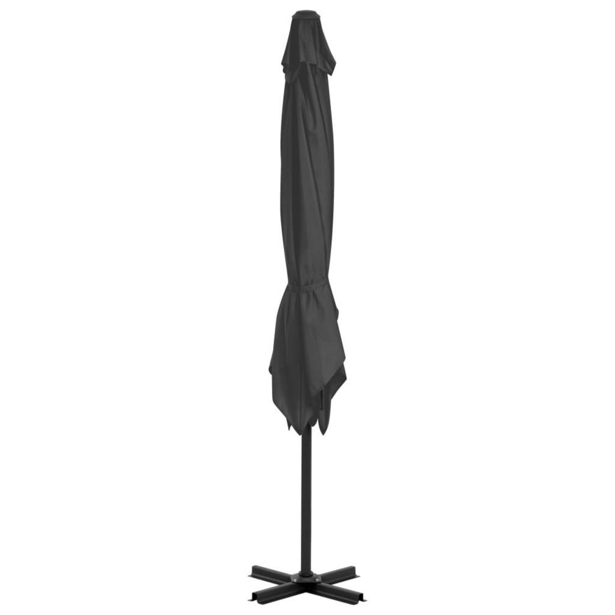 VIDAXL Parasol de jardin avec base portable anthracite