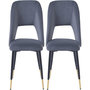 Voir la diapositive 1 : Habitat et Jardin Lot de 2 chaises en velours  Coralie  - Gris