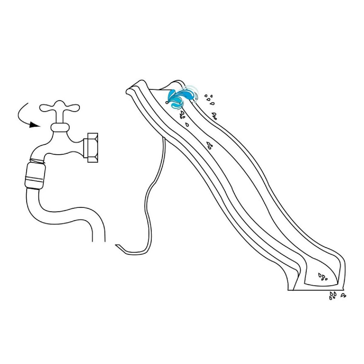 Axi House Toboggan Sky220 vert 2,2 m