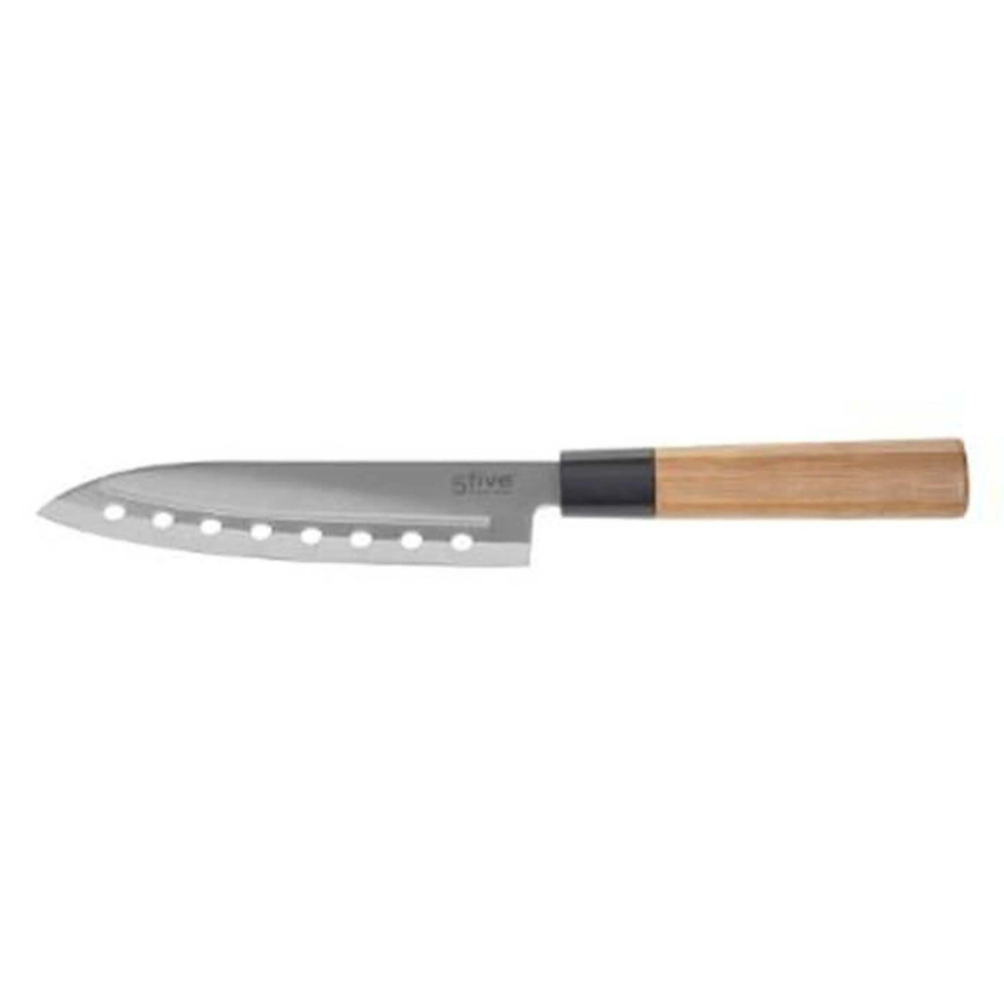 Voir la diapositive 2 : FIVE Couteau Santoku en Bambou  Java  30cm Naturel