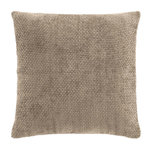 Paris Prix Coussin Déco en Velours Chenillé  Leo  45x45cm Sable