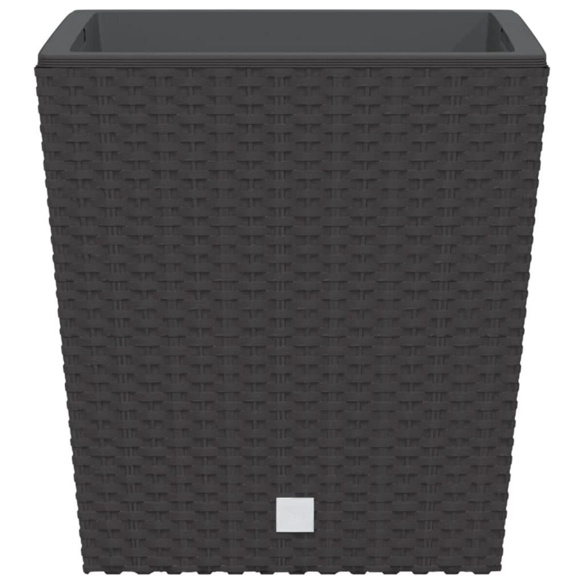 VIDAXL Jardiniere et interieur amovible marron 21 /32 L rotin PP