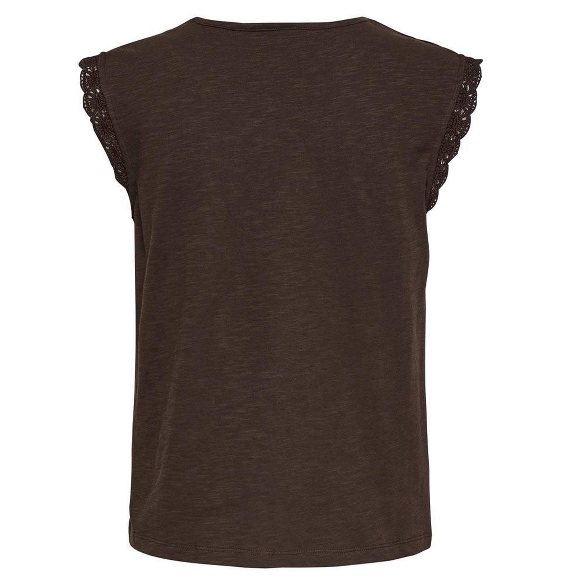 Voir la diapositive 5 : JACQUELINE DE YONG T-Shirt Marron Femme JDY Salva