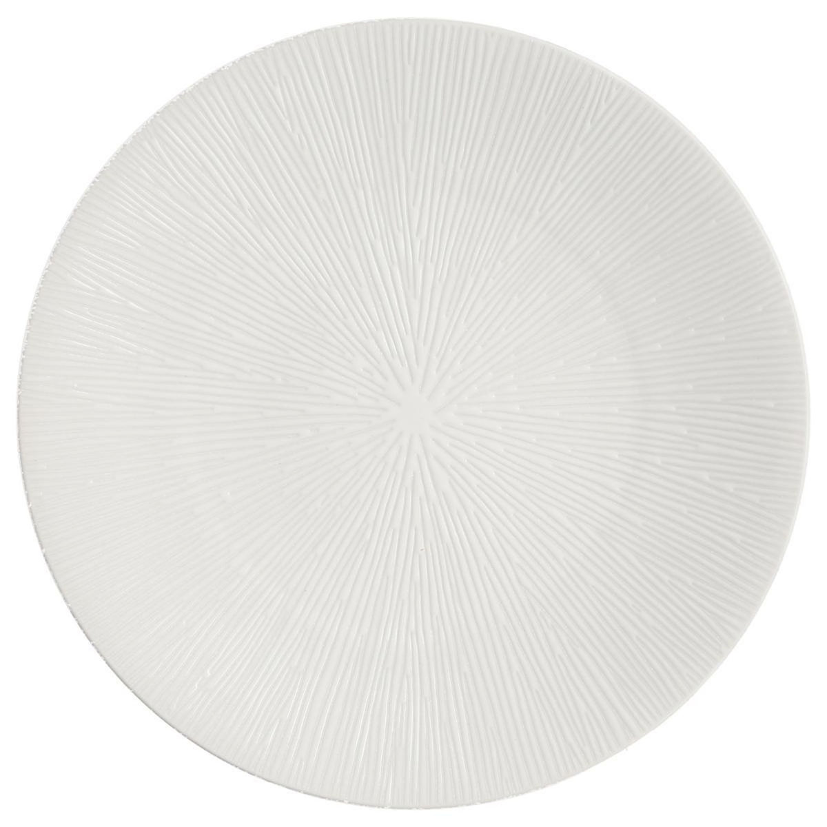 SECRET DE GOURMET Lot de 6 Assiettes Plates  Atelier  27cm Crème