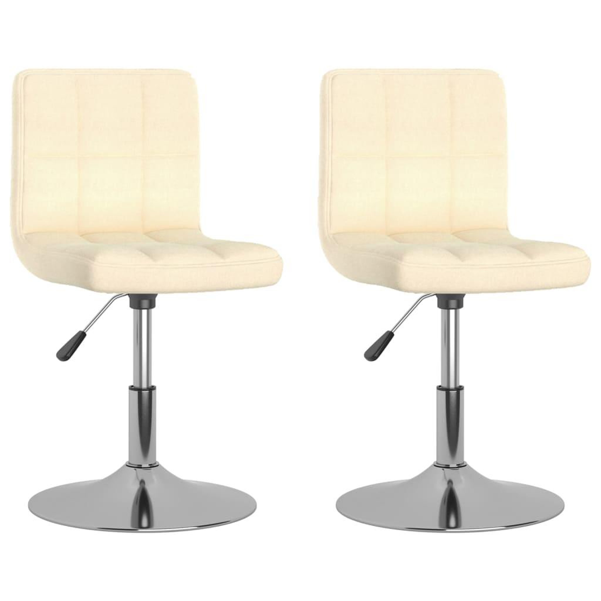Voir la diapositive 2 : VIDAXL Chaises pivotantes a manger lot de 2 creme tissu