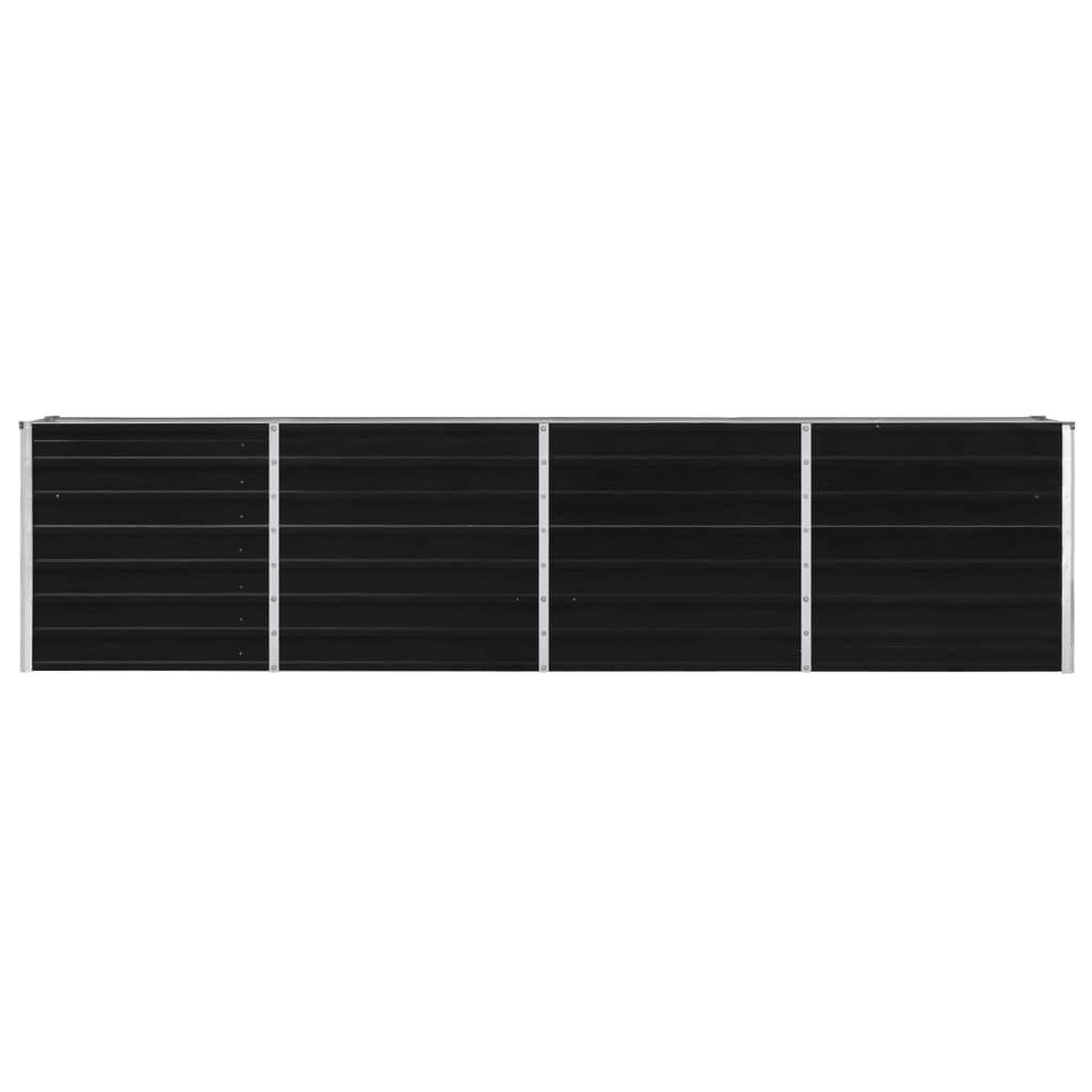 Voir la diapositive 3 : VIDAXL Jardiniere 320x40x77 cm Acier galvanise Anthracite