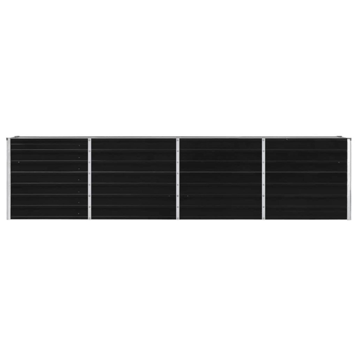 VIDAXL Jardiniere 320x40x77 cm Acier galvanise Anthracite