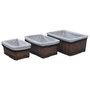Voir la diapositive 1 : VIDAXL Ensemble de paniers gigognes 3 pcs Marron Saule