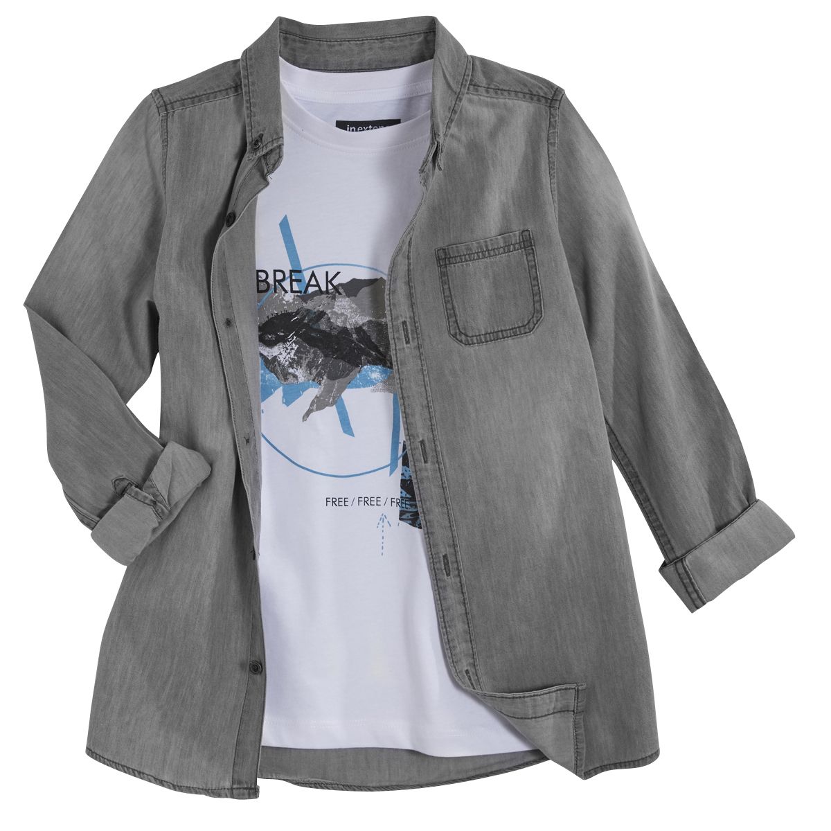 IN EXTENSO Chemise denim garçon