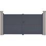 Voir la diapositive 1 : Habitat et Jardin Portail aluminium  Maurice  - 349.5 x 180.9 cm - Gris