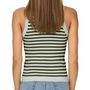 Voir la diapositive 2 : JACQUELINE DE YONG Top à Rayures Kaki/Ecru Femme JDY Aya