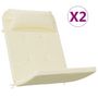 Voir la diapositive 2 : VIDAXL Coussins de chaise adirondack lot de 2 creme tissu oxford