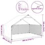 Voir la diapositive 6 : VIDAXL Chenil d'exterieur pour chiens housse 3x2x1,9 m acier galvanise
