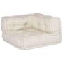 Voir la diapositive 5 : VIDAXL Pouf modulaire creme 70x70x54 tissu