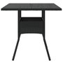 Voir la diapositive 4 : VIDAXL Table de jardin dessus en verre noir 80x80x75 cm resine tressee