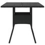 Voir la diapositive 4 : VIDAXL Table de jardin dessus en verre noir 80x80x75 cm resine tressee