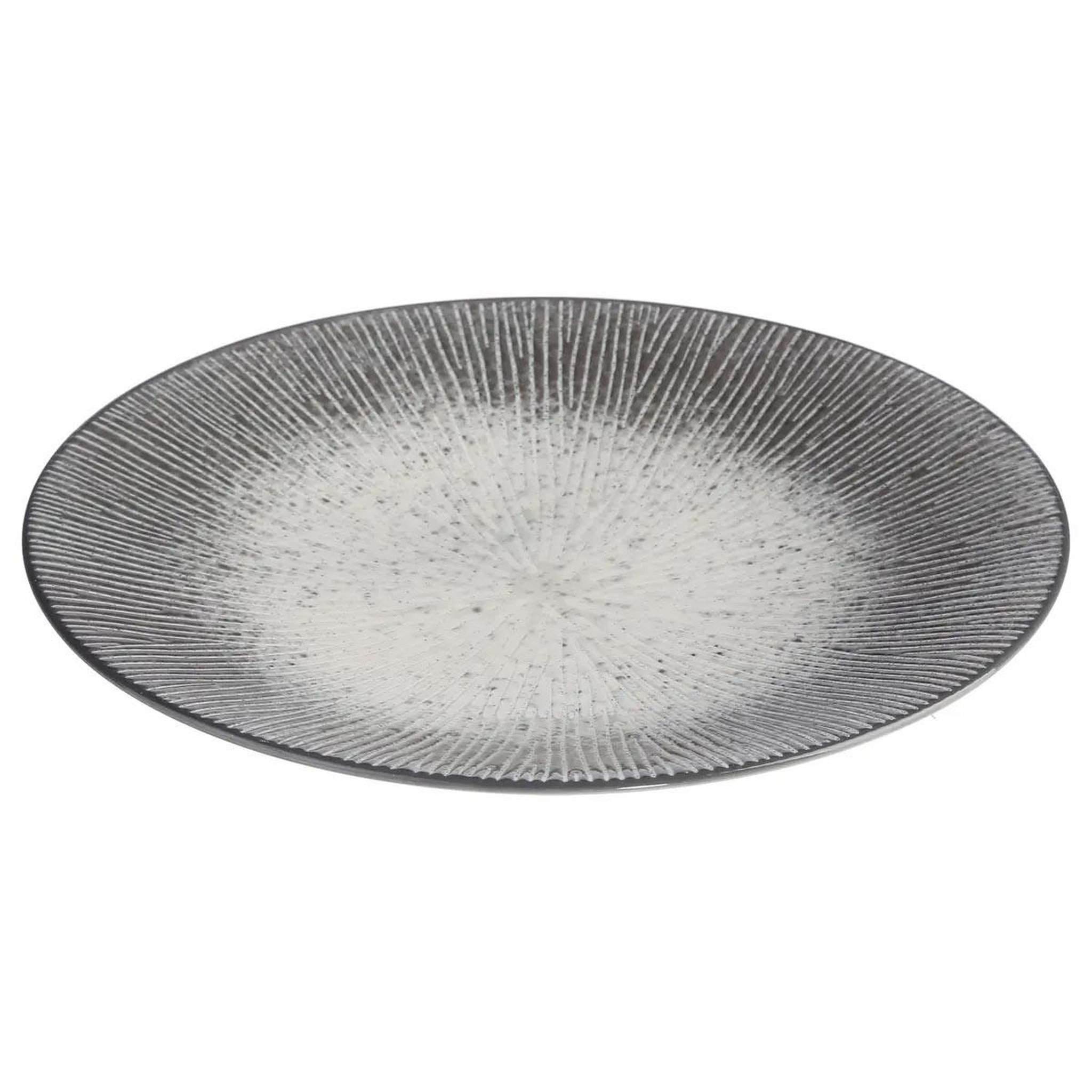 Voir la diapositive 2 : SECRET DE GOURMET Lot de 6 assiettes à dessert  atelier  21cm gris