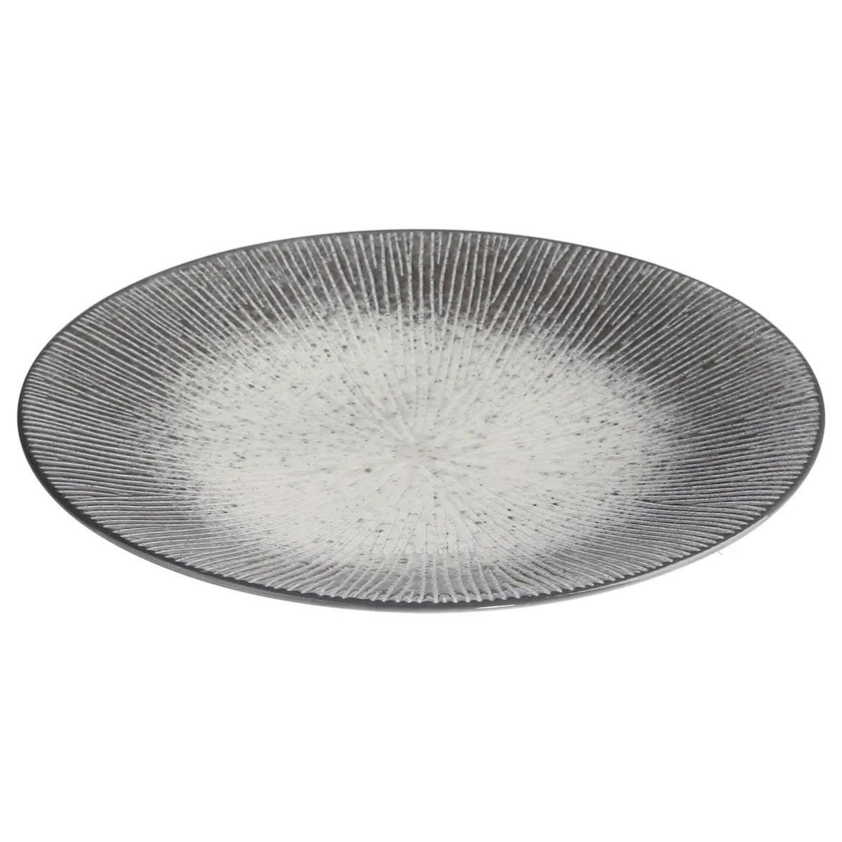 SECRET DE GOURMET Lot de 6 Assiettes à Dessert  Atelier  21cm Gris