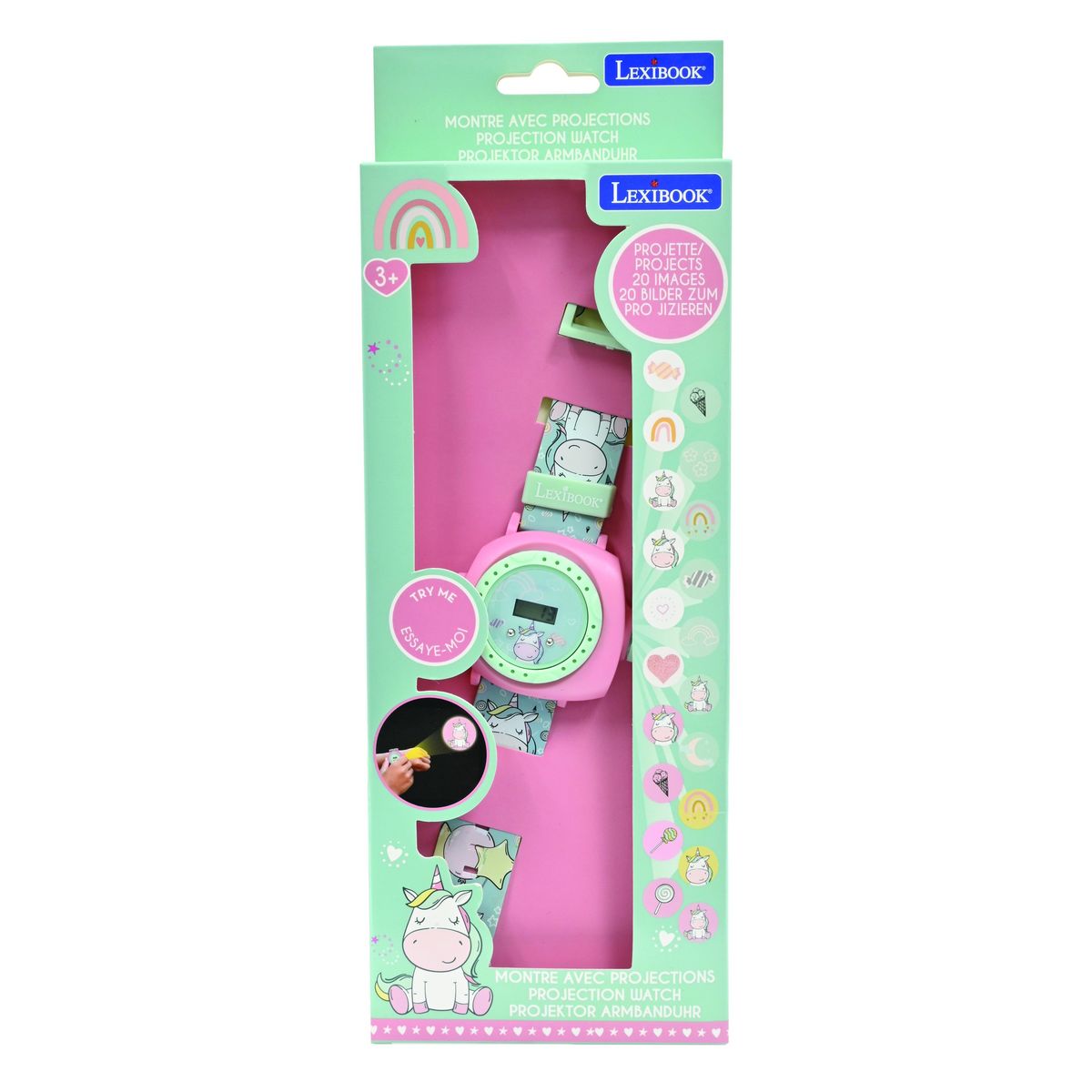 Lexibook Montre digitale avec projection Licorne