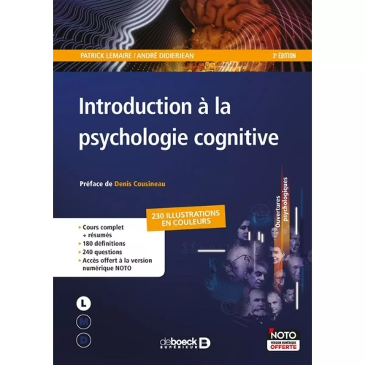  INTRODUCTION A LA PSYCHOLOGIE COGNITIVE. 3E EDITION, Lemaire Patrick