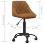 Voir la diapositive 6 : VIDAXL Chaise de bureau Marron Velours