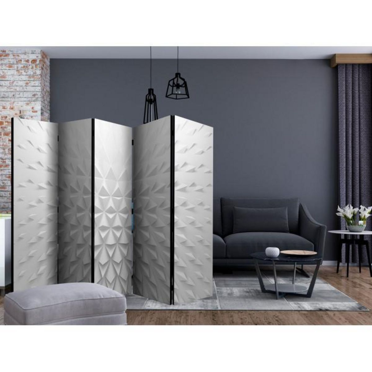 Paris Prix Paravent 5 Volets  Tetrahedrons  172x225cm