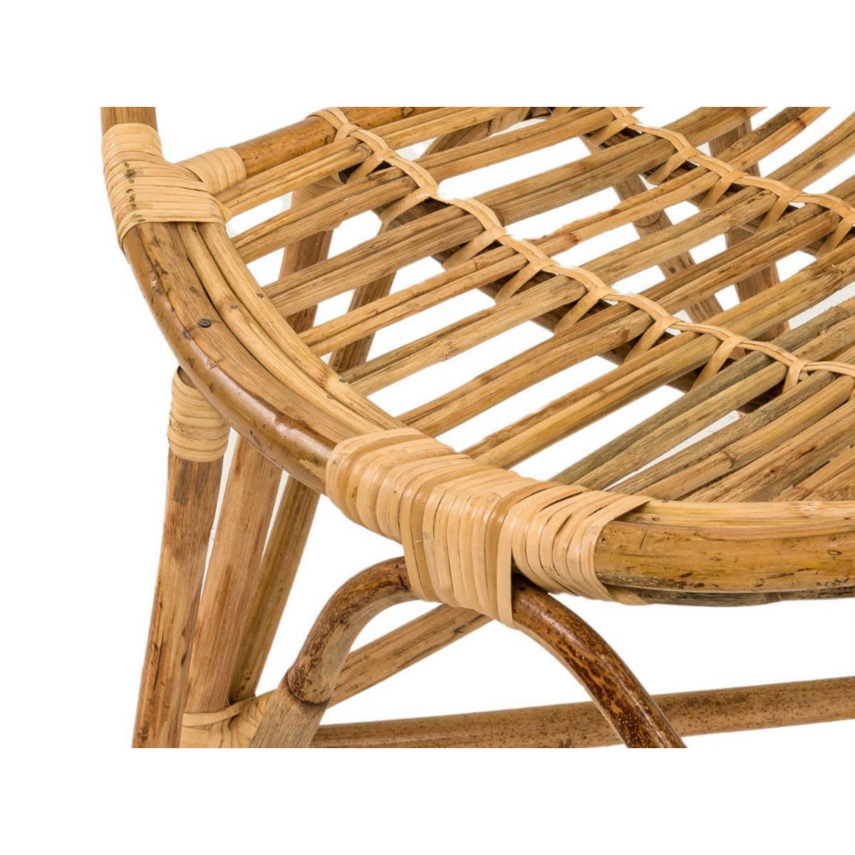 Jardiline Fauteuil de jardin rond en rotin tressée - Jardiline