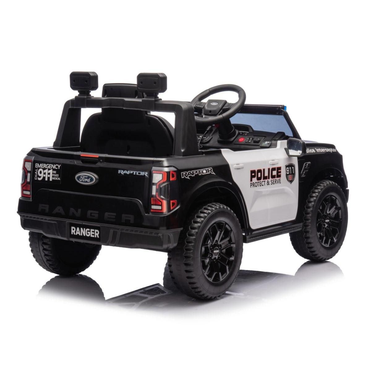 MILLY MALLY Voiture électrique Ford Ranger Police Noire