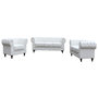 Voir la diapositive 4 : Habitat et Jardin Fauteuil Chesterfield  Aliza  - 111 x 82 x 70 cm - Blanc
