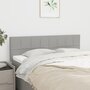 Voir la diapositive 1 : VIDAXL Tetes de lit 2 pcs Gris clair 72x5x78/88 cm Tissu