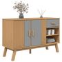 Voir la diapositive 5 : VIDAXL Buffet OLDEN gris et marron 114x43x73,5 cm bois massif de pin
