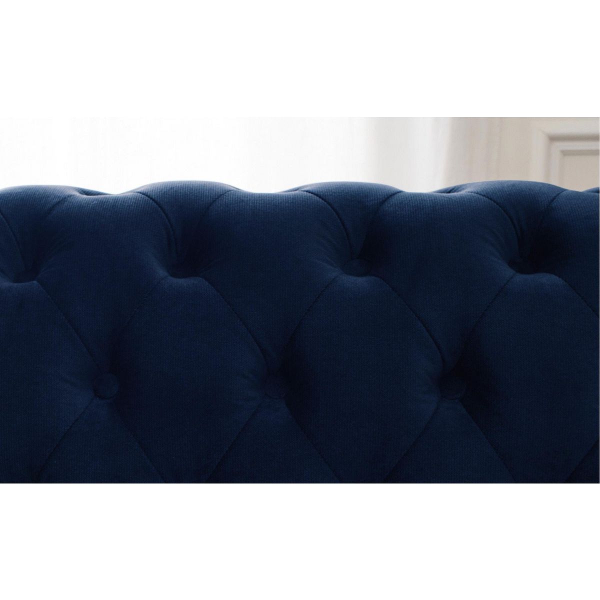 LISA DESIGN William - canapé chesterfield d'angle gauche - 4 places - en velours
