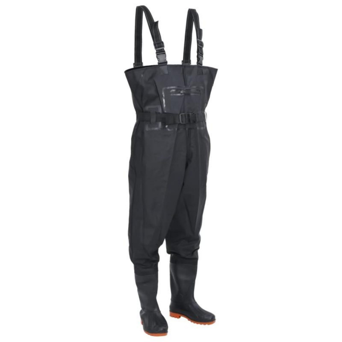 VIDAXL Cuissardes avec bottes et ceinture noir taille 42