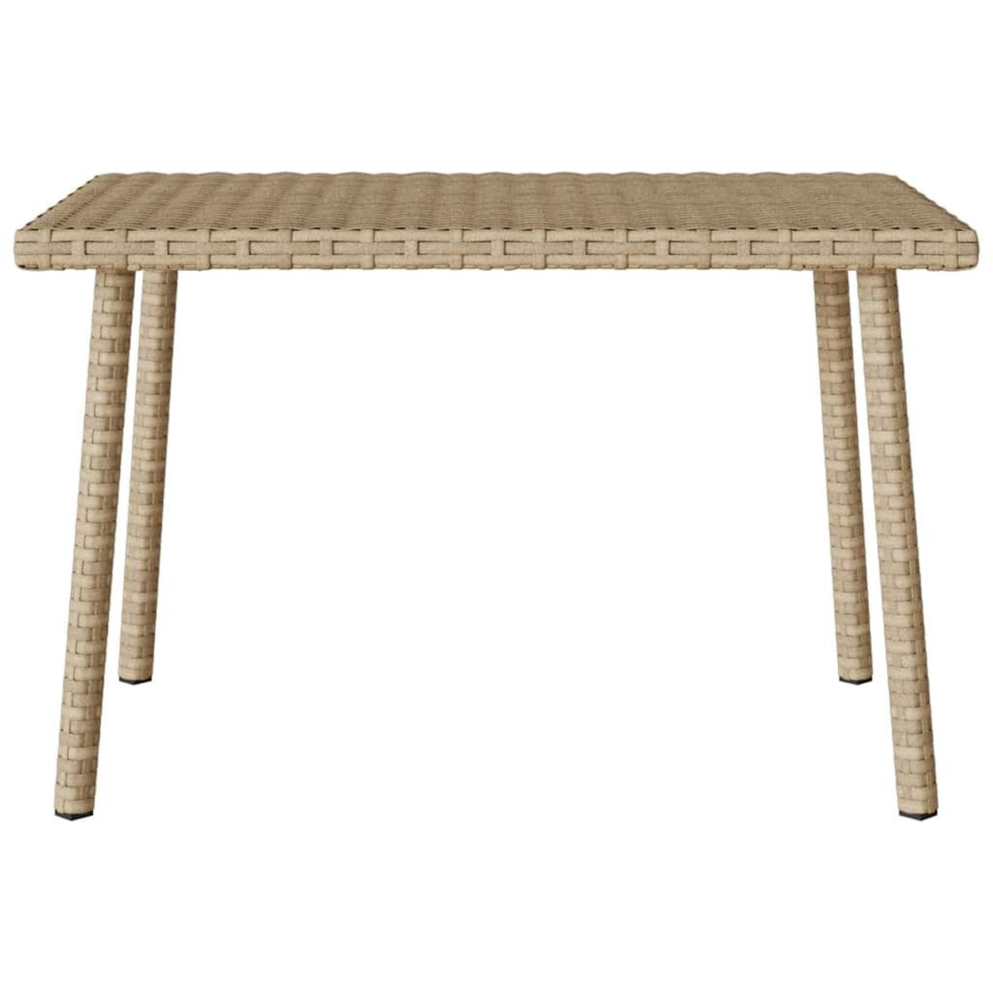 Voir la diapositive 4 : VIDAXL Table basse de jardin rectangulaire beige 60x40x37 cm rotin