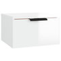 Voir la diapositive 2 : VIDAXL Table de chevet murale blanc brillant 34x30x20 cm