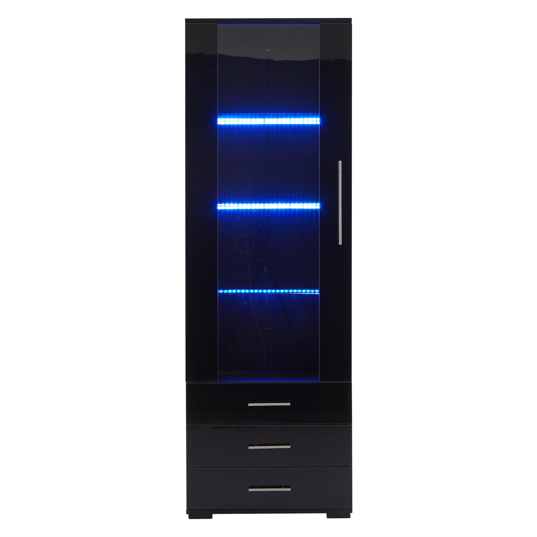 Voir la diapositive 1 : MERAX Vitrine 3 étagères led