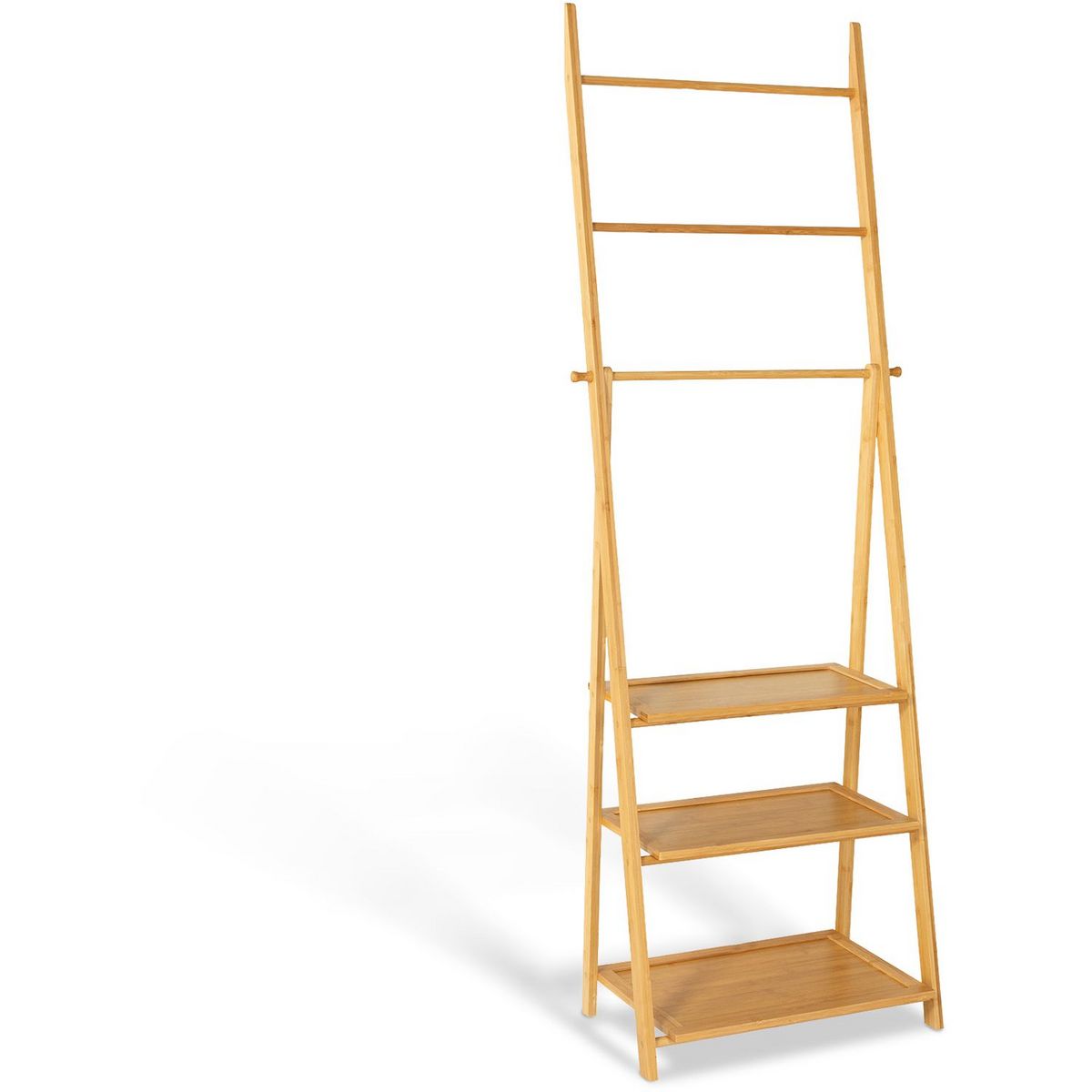 Porte serviettes pliable 3 étagères en bambou MAOA