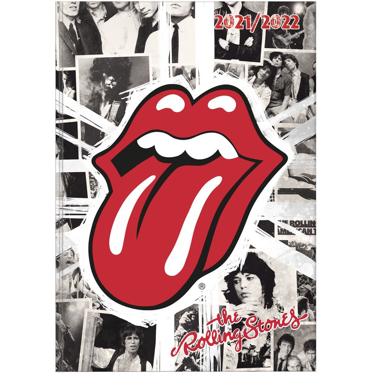 Agenda scolaire journalier 12x17cm ROLLING STONES photo noir et blanc 2022-2023