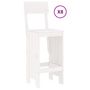 Voir la diapositive 3 : VIDAXL Ensemble de bar de jardin 9 pcs blanc bois de pin massif