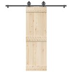 VIDAXL Kit de quincaillerie de porte coulissante 200 cm Acier Noir