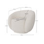 Voir la diapositive 4 : Rendez vous déco Fauteuil en tissu bouclé blanc-Naya